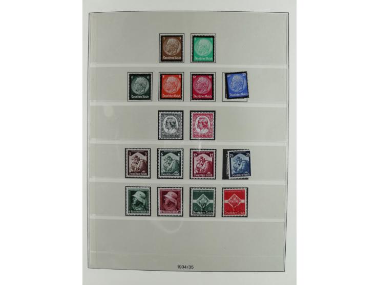 1933/45, vorwiegend postfrische und über weite Strecken komplette Sammlung mit u.a. Stände einheitlich mit Oberrand, Block 3 