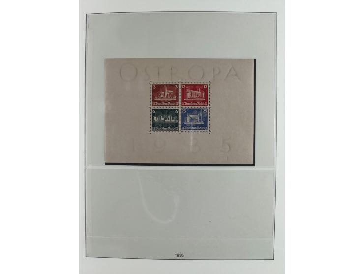 1933/45, vorwiegend postfrische und über weite Strecken komplette Sammlung mit u.a. Stände einheitlich mit Oberrand, Block 3 