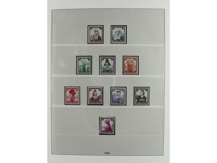 1933/45, vorwiegend postfrische und über weite Strecken komplette Sammlung mit u.a. Stände einheitlich mit Oberrand, Block 3 