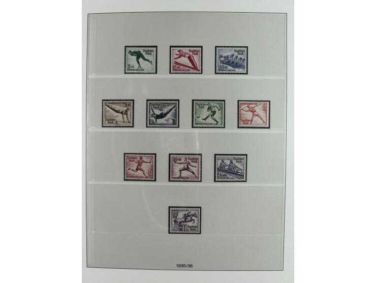1933/45, vorwiegend postfrische und über weite Strecken komplette Sammlung mit u.a. Stände einheitlich mit Oberrand, Block 3 
