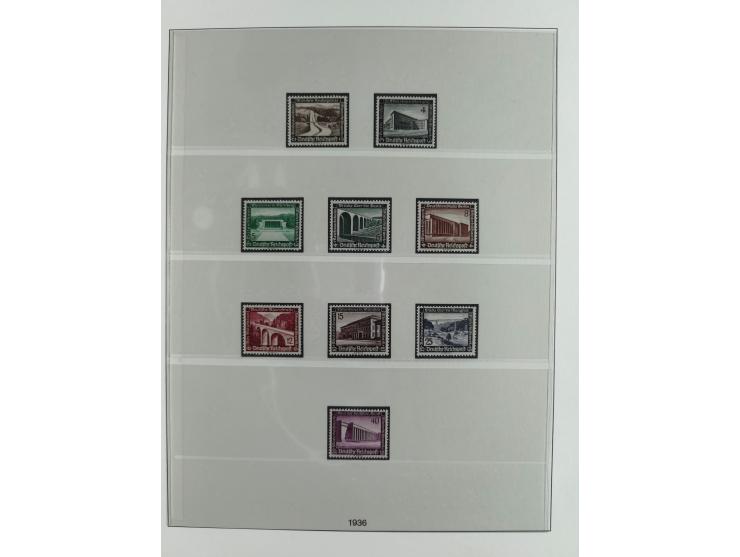 1933/45, vorwiegend postfrische und über weite Strecken komplette Sammlung mit u.a. Stände einheitlich mit Oberrand, Block 3 