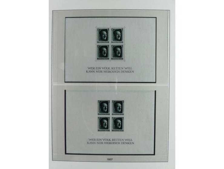1933/45, vorwiegend postfrische und über weite Strecken komplette Sammlung mit u.a. Stände einheitlich mit Oberrand, Block 3 