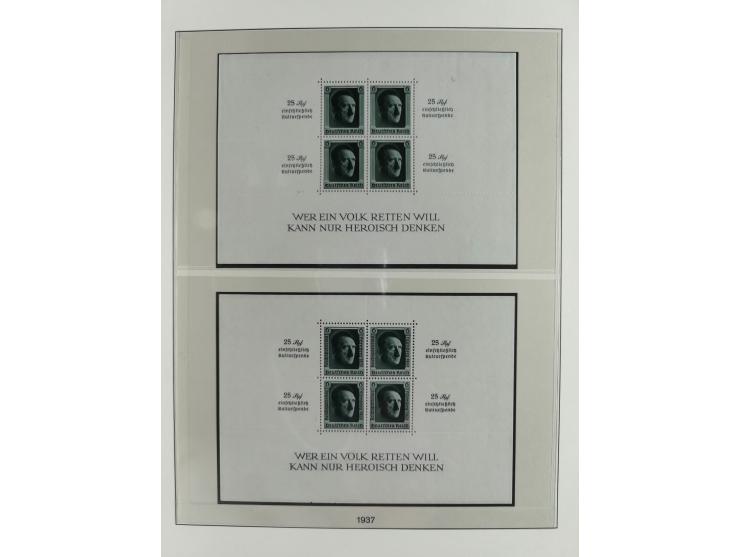 1933/45, vorwiegend postfrische und über weite Strecken komplette Sammlung mit u.a. Stände einheitlich mit Oberrand, Block 3 
