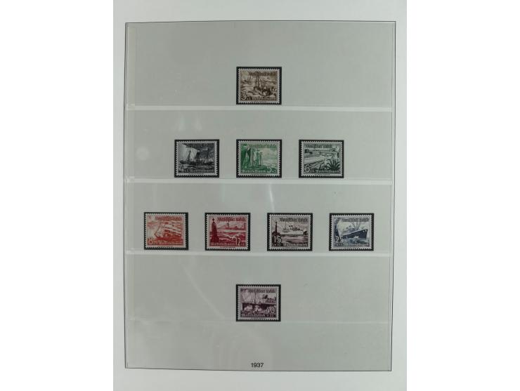 1933/45, vorwiegend postfrische und über weite Strecken komplette Sammlung mit u.a. Stände einheitlich mit Oberrand, Block 3 
