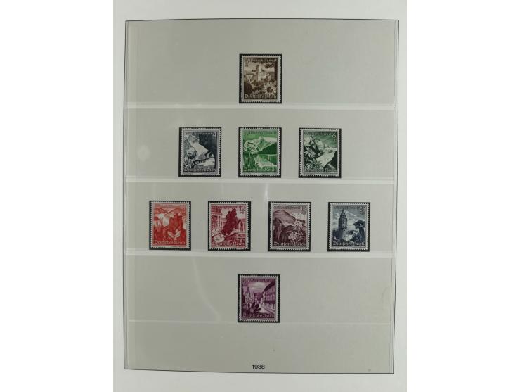 1933/45, vorwiegend postfrische und über weite Strecken komplette Sammlung mit u.a. Stände einheitlich mit Oberrand, Block 3 