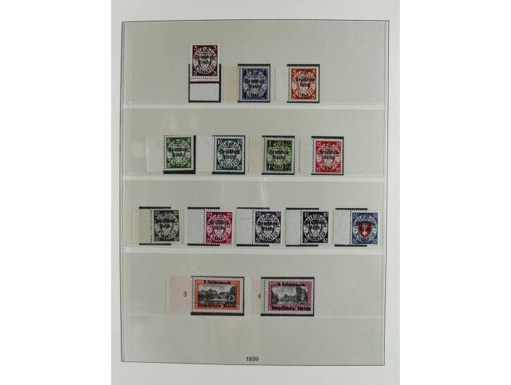 1933/45, vorwiegend postfrische und über weite Strecken komplette Sammlung mit u.a. Stände einheitlich mit Oberrand, Block 3 