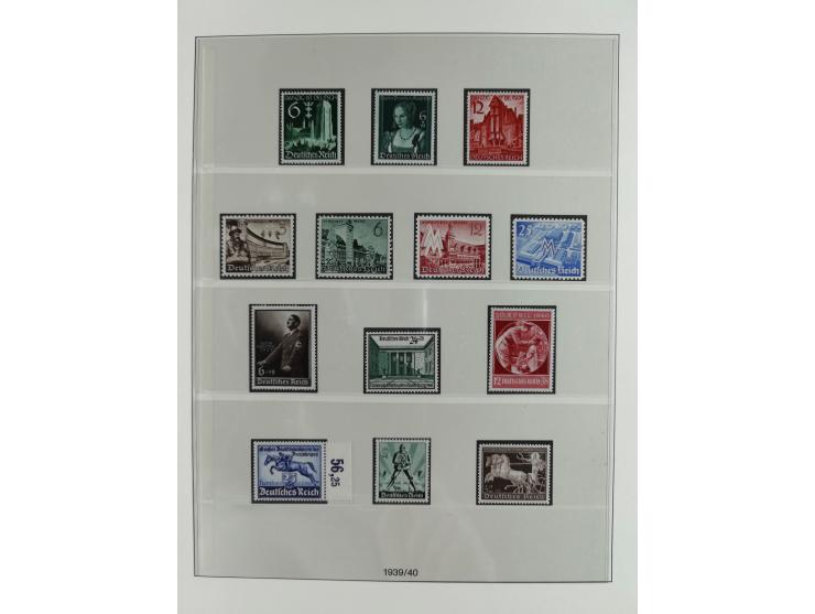 1933/45, vorwiegend postfrische und über weite Strecken komplette Sammlung mit u.a. Stände einheitlich mit Oberrand, Block 3 