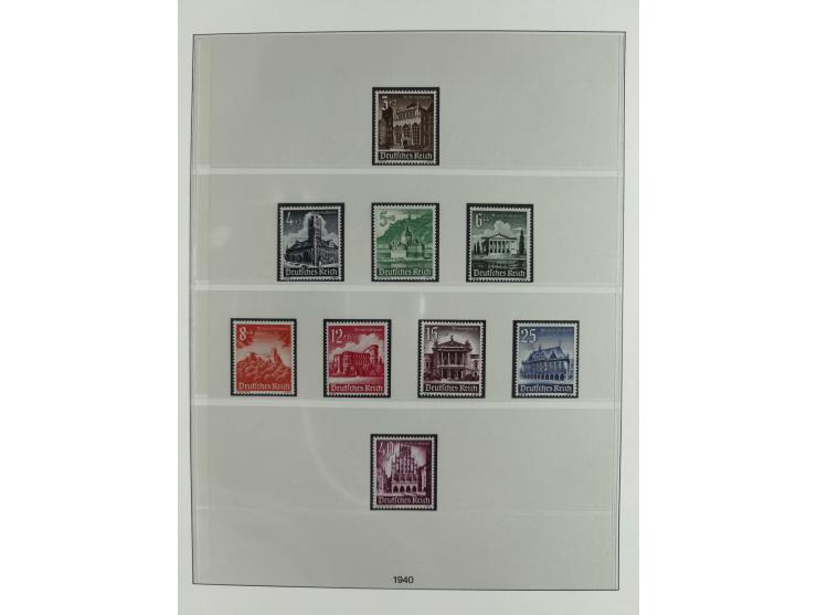 1933/45, vorwiegend postfrische und über weite Strecken komplette Sammlung mit u.a. Stände einheitlich mit Oberrand, Block 3 