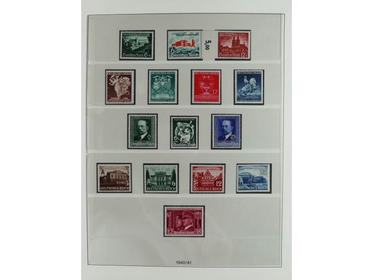 1933/45, vorwiegend postfrische und über weite Strecken komplette Sammlung mit u.a. Stände einheitlich mit Oberrand, Block 3 