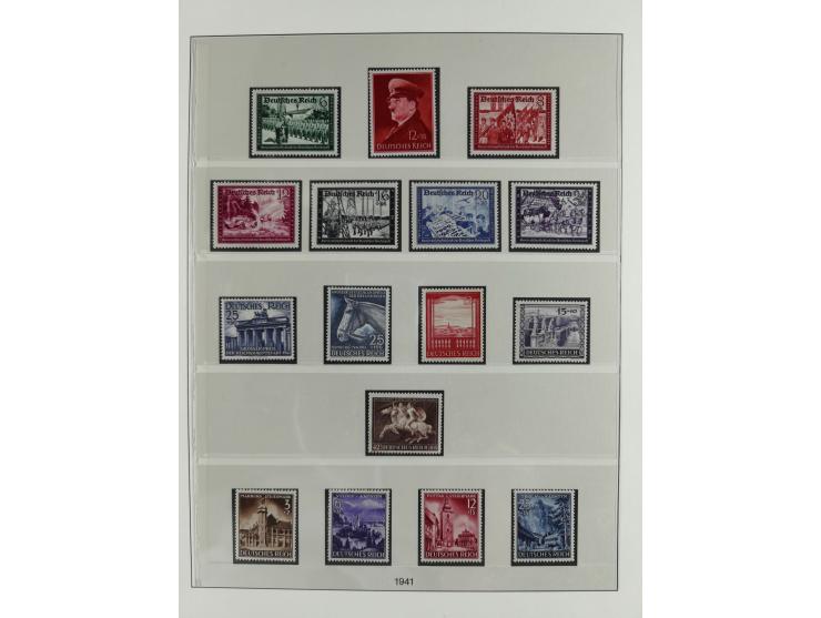 1933/45, vorwiegend postfrische und über weite Strecken komplette Sammlung mit u.a. Stände einheitlich mit Oberrand, Block 3 