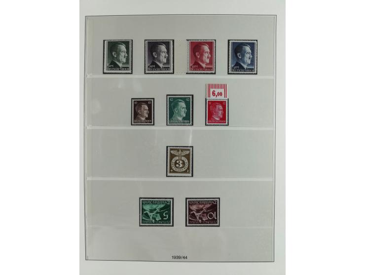 1933/45, vorwiegend postfrische und über weite Strecken komplette Sammlung mit u.a. Stände einheitlich mit Oberrand, Block 3 