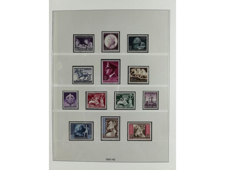 1933/45, vorwiegend postfrische und über weite Strecken komplette Sammlung mit u.a. Stände einheitlich mit Oberrand, Block 3 