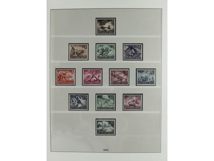 1933/45, vorwiegend postfrische und über weite Strecken komplette Sammlung mit u.a. Stände einheitlich mit Oberrand, Block 3 