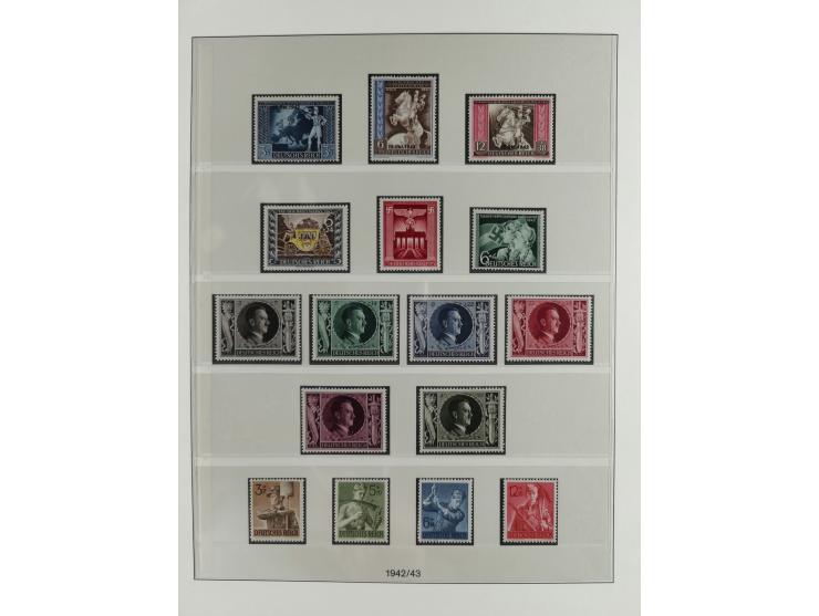 1933/45, vorwiegend postfrische und über weite Strecken komplette Sammlung mit u.a. Stände einheitlich mit Oberrand, Block 3 