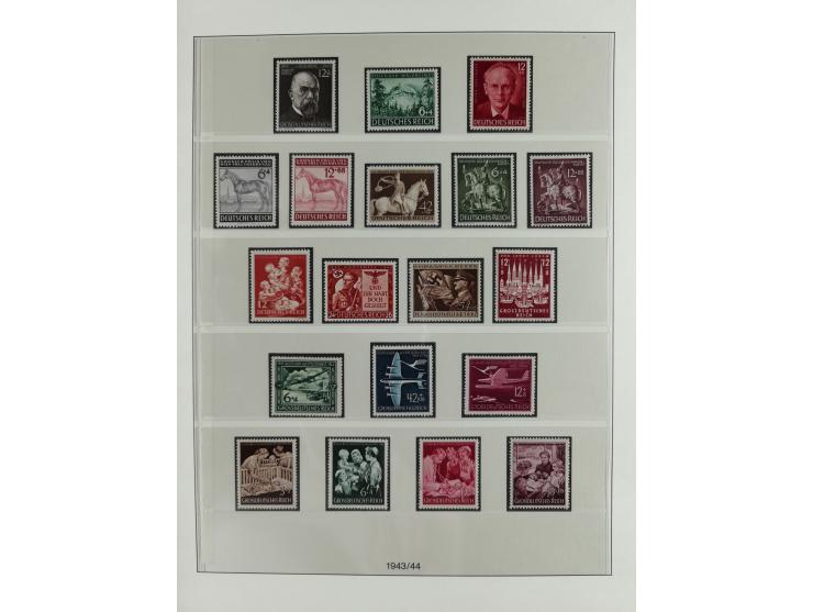 1933/45, vorwiegend postfrische und über weite Strecken komplette Sammlung mit u.a. Stände einheitlich mit Oberrand, Block 3 