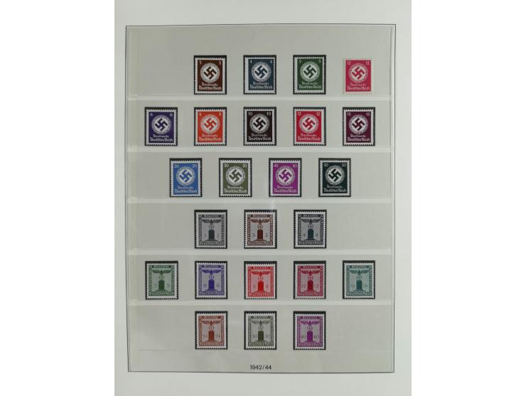 1933/45, vorwiegend postfrische und über weite Strecken komplette Sammlung mit u.a. Stände einheitlich mit Oberrand, Block 3 