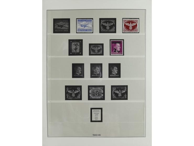 1933/45, vorwiegend postfrische und über weite Strecken komplette Sammlung mit u.a. Stände einheitlich mit Oberrand, Block 3 