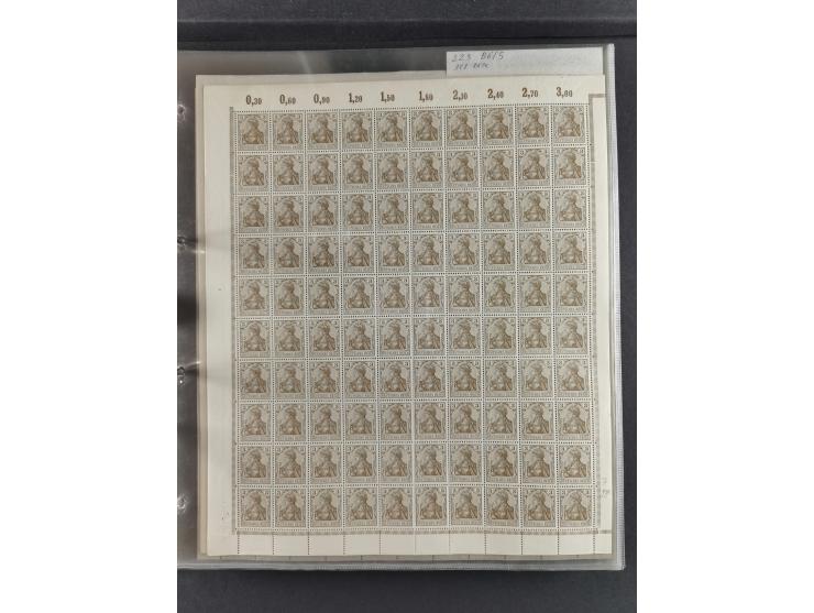 1900/18, überwiegend postfrische und etwas ungebrauchte Bogenpartie (29 Stk.) mit Wertzffer Mi.-Nr. 52, Germania mit Inschrif