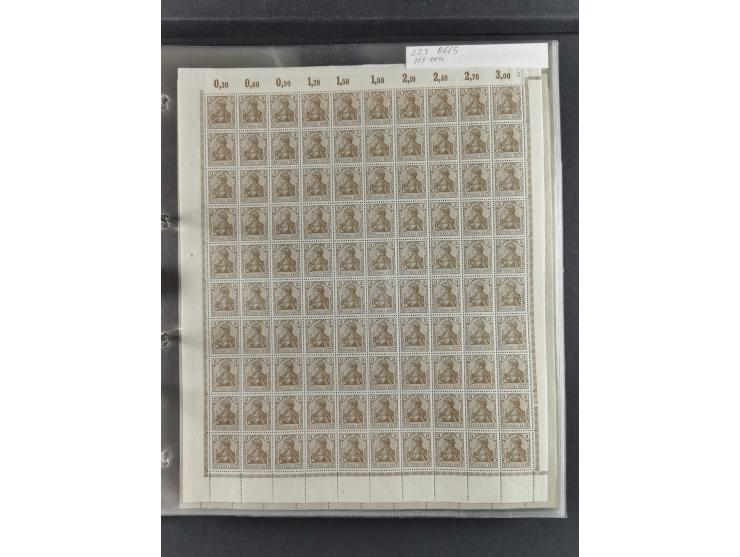 1900/18, überwiegend postfrische und etwas ungebrauchte Bogenpartie (29 Stk.) mit Wertzffer Mi.-Nr. 52, Germania mit Inschrif