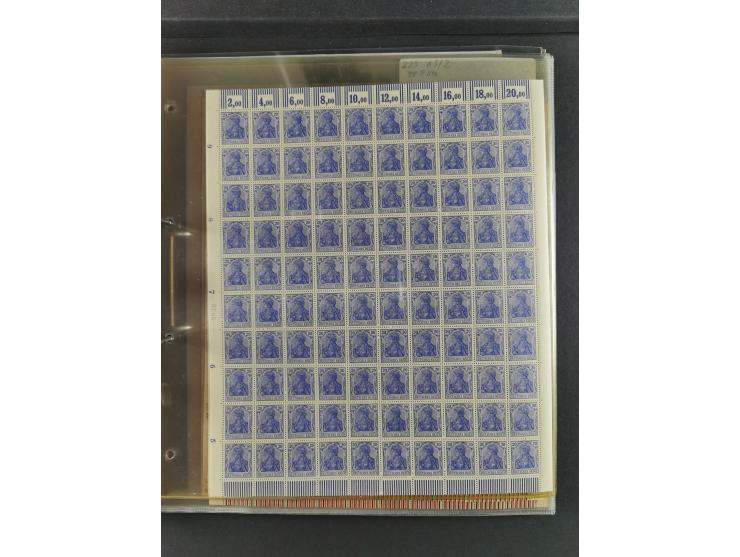 1900/18, überwiegend postfrische und etwas ungebrauchte Bogenpartie (29 Stk.) mit Wertzffer Mi.-Nr. 52, Germania mit Inschrif