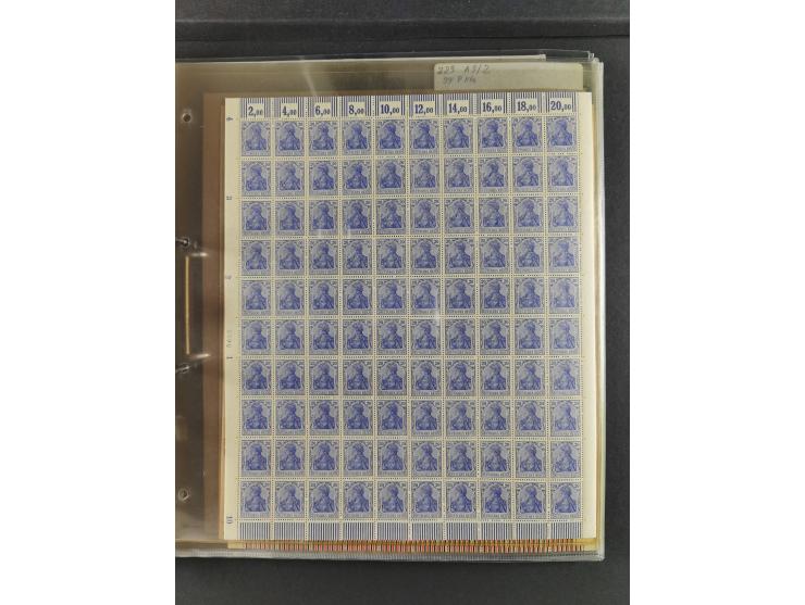 1900/18, überwiegend postfrische und etwas ungebrauchte Bogenpartie (29 Stk.) mit Wertzffer Mi.-Nr. 52, Germania mit Inschrif