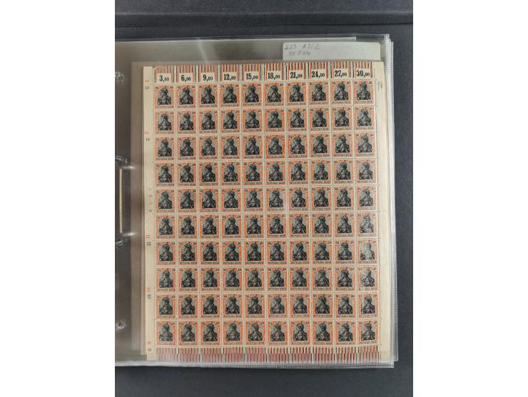 1900/18, überwiegend postfrische und etwas ungebrauchte Bogenpartie (29 Stk.) mit Wertzffer Mi.-Nr. 52, Germania mit Inschrif