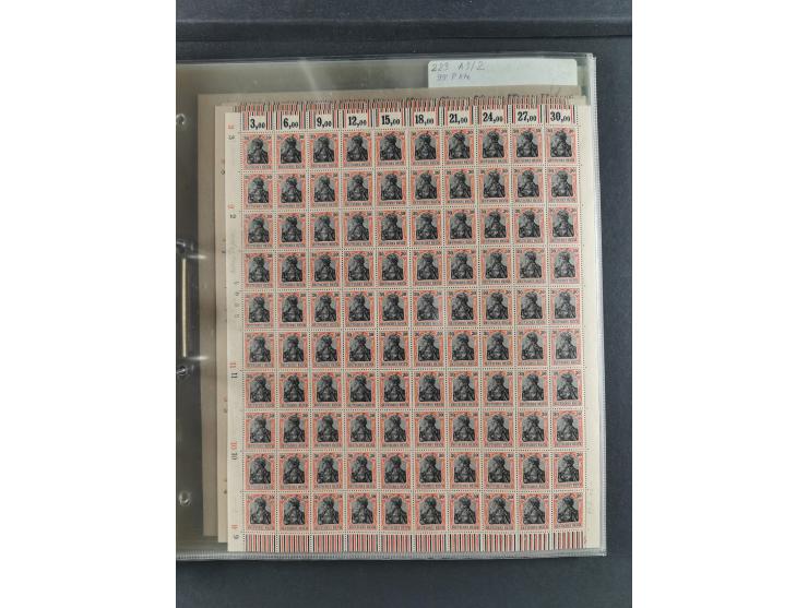 1900/18, überwiegend postfrische und etwas ungebrauchte Bogenpartie (29 Stk.) mit Wertzffer Mi.-Nr. 52, Germania mit Inschrif