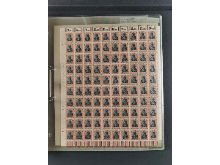 1900/18, überwiegend postfrische und etwas ungebrauchte Bogenpartie (29 Stk.) mit Wertzffer Mi.-Nr. 52, Germania mit Inschrif