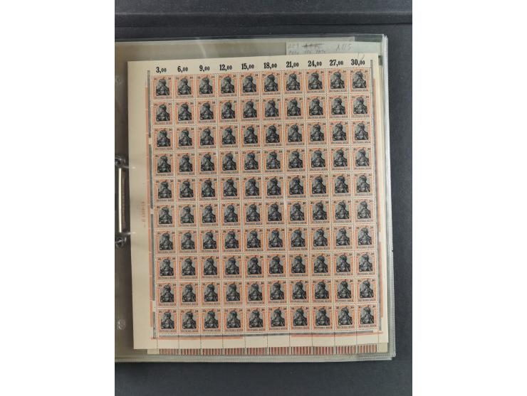 1900/18, überwiegend postfrische und etwas ungebrauchte Bogenpartie (29 Stk.) mit Wertzffer Mi.-Nr. 52, Germania mit Inschrif