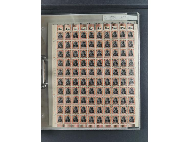 1900/18, überwiegend postfrische und etwas ungebrauchte Bogenpartie (29 Stk.) mit Wertzffer Mi.-Nr. 52, Germania mit Inschrif