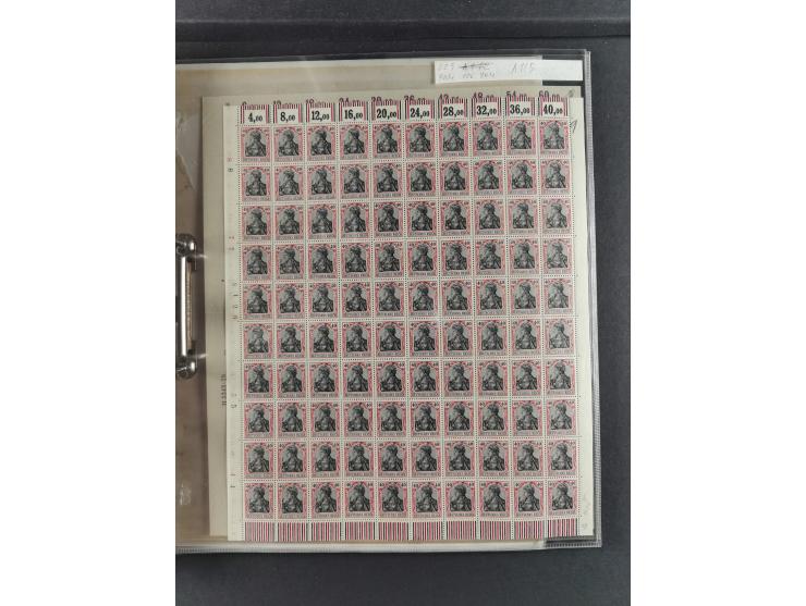 1900/18, überwiegend postfrische und etwas ungebrauchte Bogenpartie (29 Stk.) mit Wertzffer Mi.-Nr. 52, Germania mit Inschrif