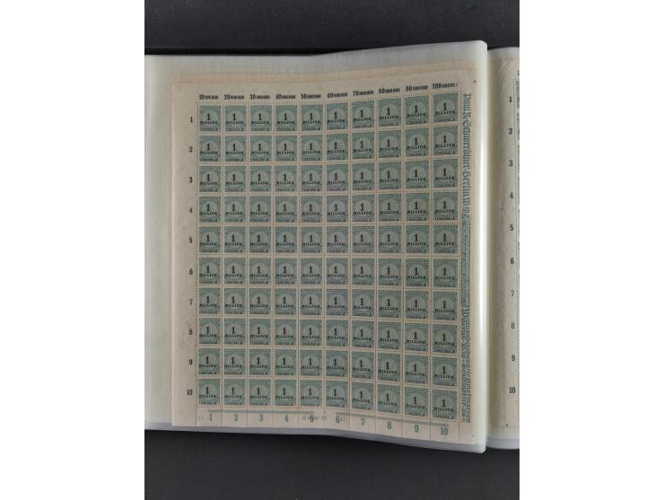 1923, Freimarken “Korbdeckelmuster”, 500´000 bis 50 Mrd. M., mehrheitlich postfrischer und etwas ungebrauchter Bestand von üb