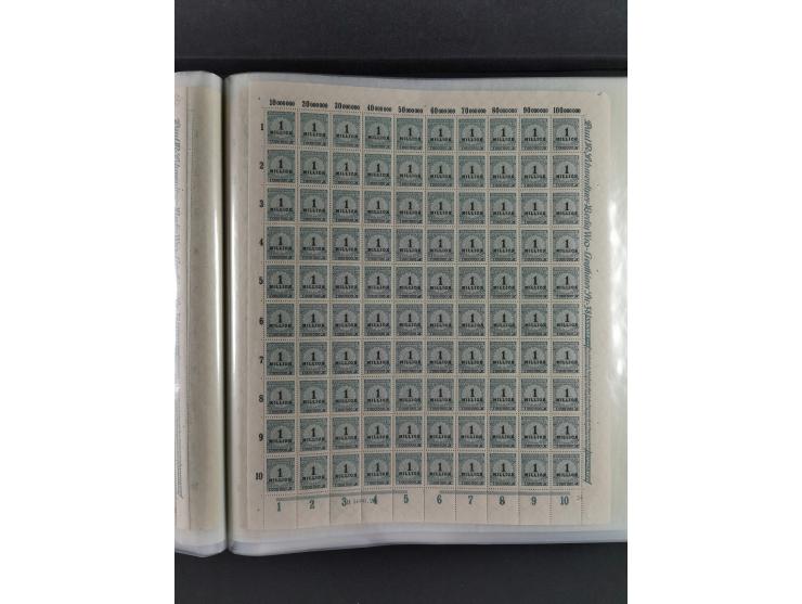 1923, Freimarken “Korbdeckelmuster”, 500´000 bis 50 Mrd. M., mehrheitlich postfrischer und etwas ungebrauchter Bestand von üb