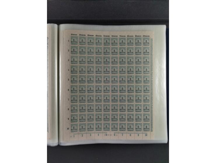 1923, Freimarken “Korbdeckelmuster”, 500´000 bis 50 Mrd. M., mehrheitlich postfrischer und etwas ungebrauchter Bestand von üb