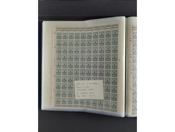 1923, Freimarken “Korbdeckelmuster”, 500´000 bis 50 Mrd. M., mehrheitlich postfrischer und etwas ungebrauchter Bestand von üb