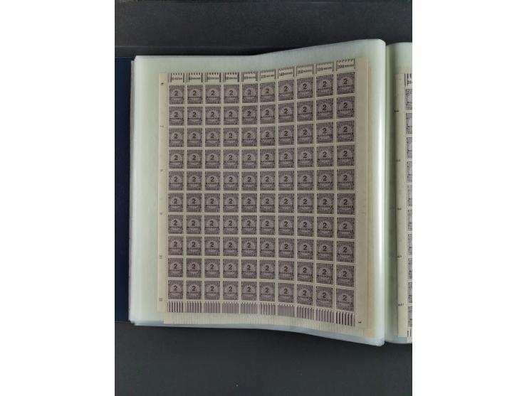 1923, Freimarken “Korbdeckelmuster”, 500´000 bis 50 Mrd. M., mehrheitlich postfrischer und etwas ungebrauchter Bestand von üb