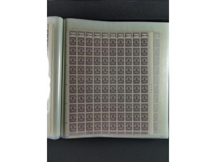 1923, Freimarken “Korbdeckelmuster”, 500´000 bis 50 Mrd. M., mehrheitlich postfrischer und etwas ungebrauchter Bestand von üb