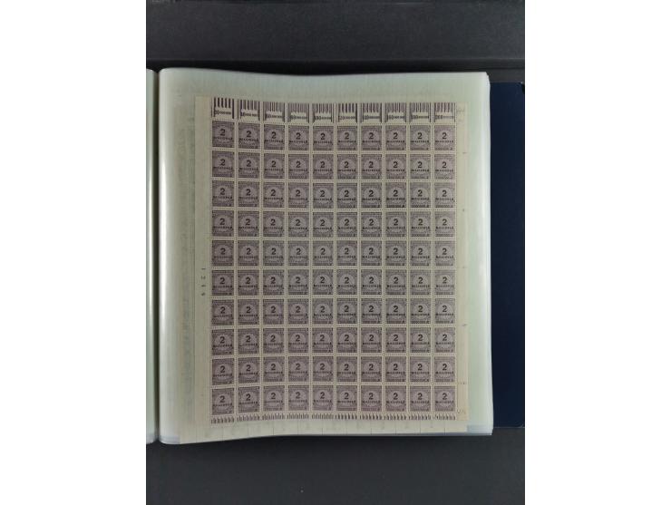 1923, Freimarken “Korbdeckelmuster”, 500´000 bis 50 Mrd. M., mehrheitlich postfrischer und etwas ungebrauchter Bestand von üb