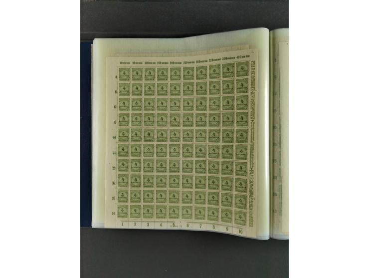 1923, Freimarken “Korbdeckelmuster”, 500´000 bis 50 Mrd. M., mehrheitlich postfrischer und etwas ungebrauchter Bestand von üb