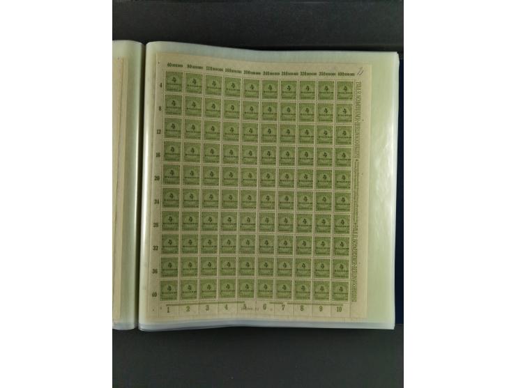 1923, Freimarken “Korbdeckelmuster”, 500´000 bis 50 Mrd. M., mehrheitlich postfrischer und etwas ungebrauchter Bestand von üb