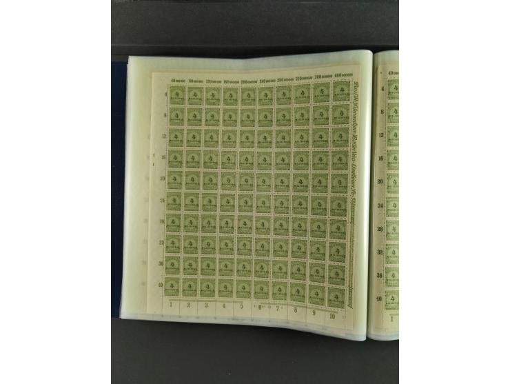 1923, Freimarken “Korbdeckelmuster”, 500´000 bis 50 Mrd. M., mehrheitlich postfrischer und etwas ungebrauchter Bestand von üb