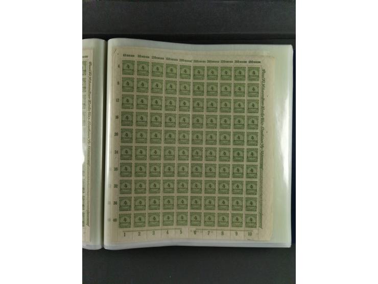 1923, Freimarken “Korbdeckelmuster”, 500´000 bis 50 Mrd. M., mehrheitlich postfrischer und etwas ungebrauchter Bestand von üb