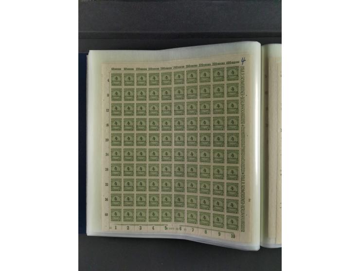 1923, Freimarken “Korbdeckelmuster”, 500´000 bis 50 Mrd. M., mehrheitlich postfrischer und etwas ungebrauchter Bestand von üb