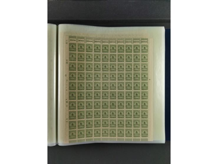 1923, Freimarken “Korbdeckelmuster”, 500´000 bis 50 Mrd. M., mehrheitlich postfrischer und etwas ungebrauchter Bestand von üb