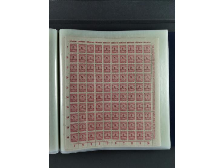 1923, Freimarken “Korbdeckelmuster”, 500´000 bis 50 Mrd. M., mehrheitlich postfrischer und etwas ungebrauchter Bestand von üb