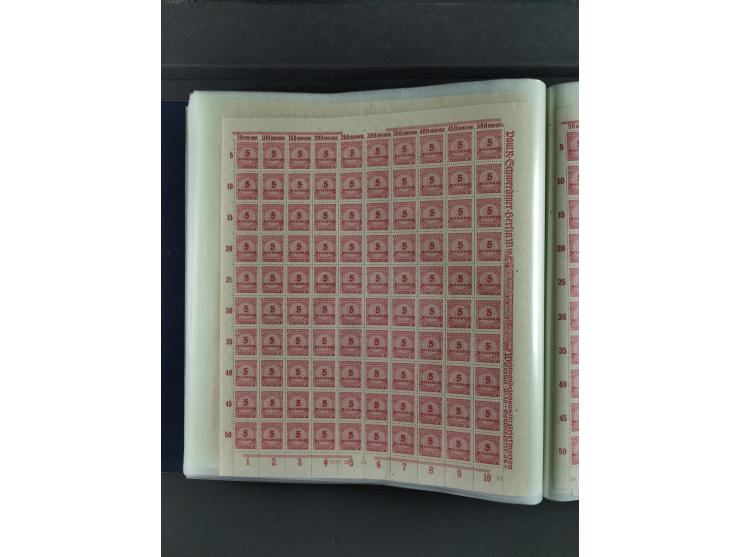 1923, Freimarken “Korbdeckelmuster”, 500´000 bis 50 Mrd. M., mehrheitlich postfrischer und etwas ungebrauchter Bestand von üb