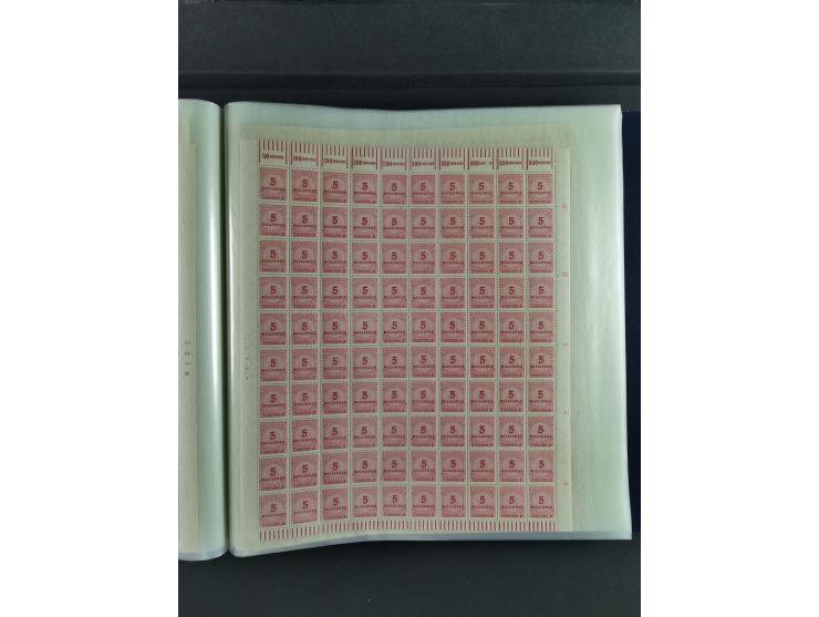 1923, Freimarken “Korbdeckelmuster”, 500´000 bis 50 Mrd. M., mehrheitlich postfrischer und etwas ungebrauchter Bestand von üb