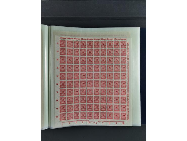 1923, Freimarken “Korbdeckelmuster”, 500´000 bis 50 Mrd. M., mehrheitlich postfrischer und etwas ungebrauchter Bestand von üb