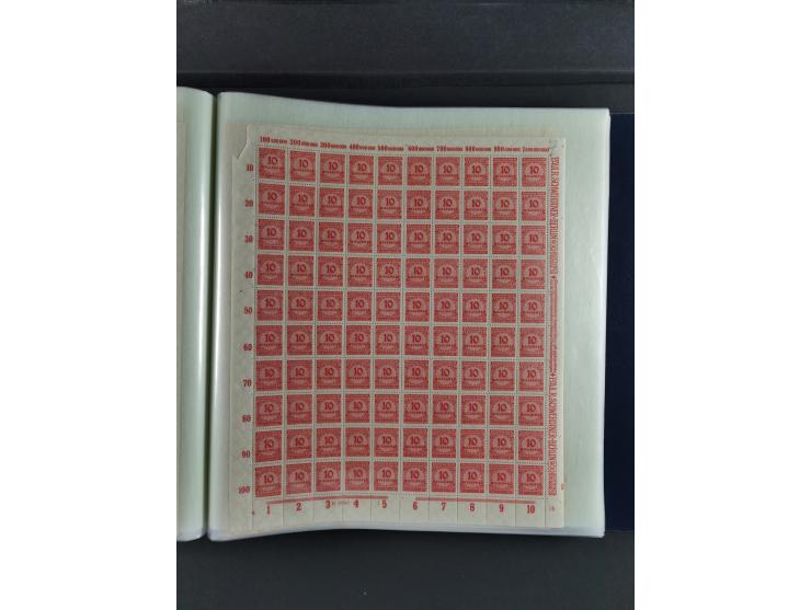 1923, Freimarken “Korbdeckelmuster”, 500´000 bis 50 Mrd. M., mehrheitlich postfrischer und etwas ungebrauchter Bestand von üb