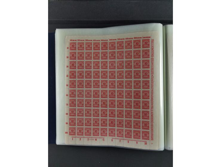 1923, Freimarken “Korbdeckelmuster”, 500´000 bis 50 Mrd. M., mehrheitlich postfrischer und etwas ungebrauchter Bestand von üb